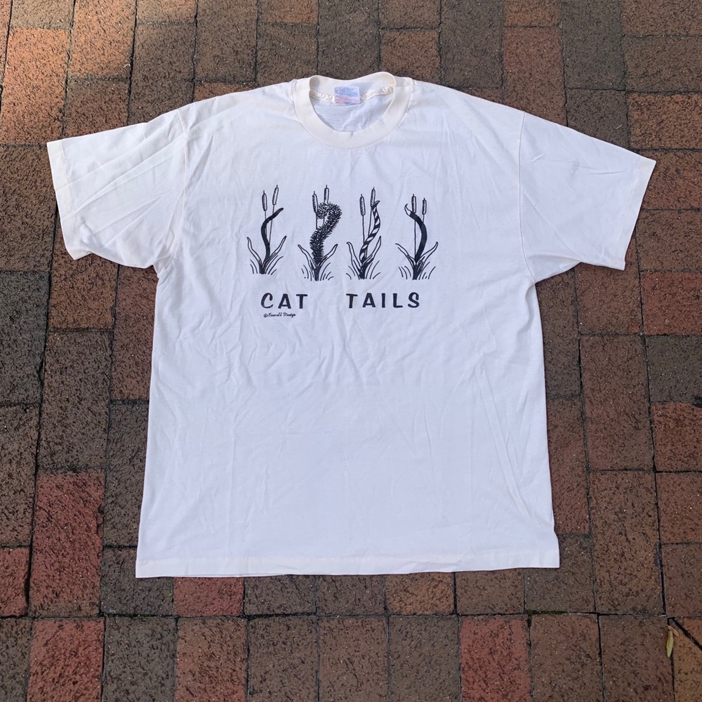 Vintage 90s Single Stitched Cat Tails Tee XL
